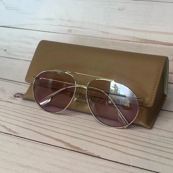 Rose and Light Gold Alice Burberry Women's Sunglasses - Picture 2 of 13